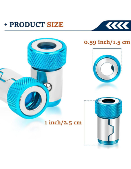 6 Anillos Magnéticos POBAN para Destornilladores Hexagonales