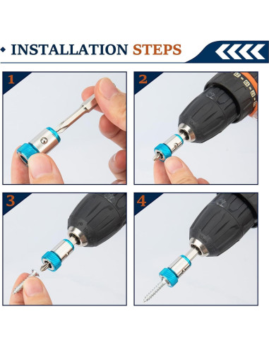 6 Anillos Magnéticos POBAN para Destornilladores Hexagonales