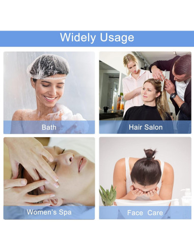 150 Gorras de Ducha Desechables Ceizioes Impermeables