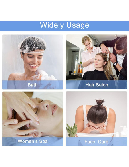 150 Gorras de Ducha Desechables Ceizioes Impermeables