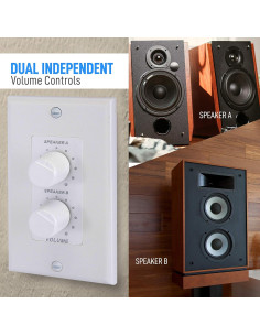 Control de Volumen en Pared Pyle PVCD15 120W Doble Perilla 2