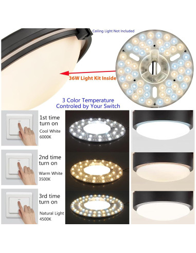 Kit Retrofit Luz LED 36W Zhairdalstar 16.26cm Regulable