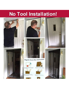 Puerta Pantalla Magnética Aloudy 39x99 cm con Velcro 2