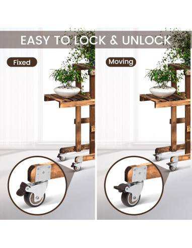 Juego de 4 ruedas giratorias Nefish 5 cm con freno