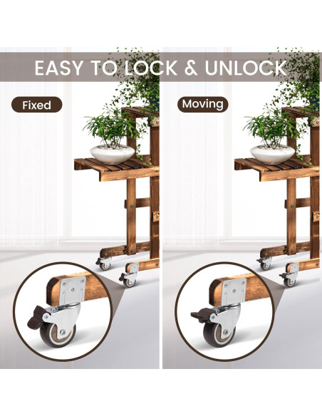 Juego de 4 ruedas giratorias Nefish 5 cm con freno