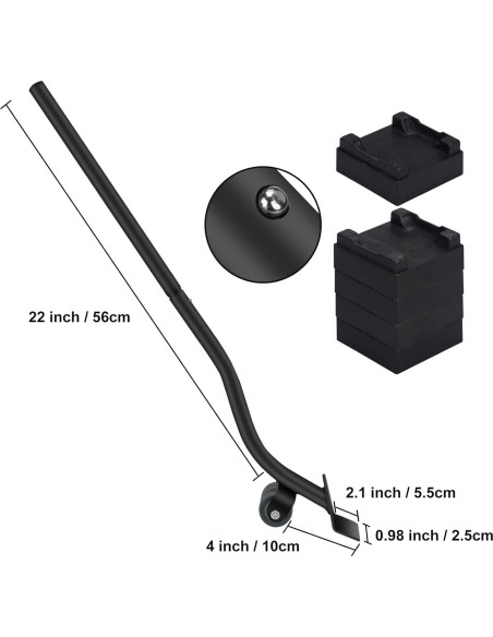 Elevador de Muebles VIOBEPASS con Ruedas y Bloques 1000 kg