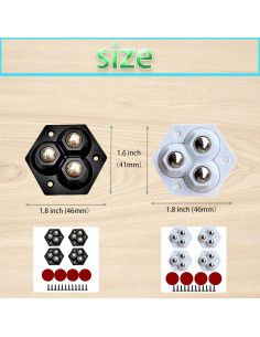 Deslizadores de Muebles YadklDrnE - Ruedas 360 - Juego de 8 2