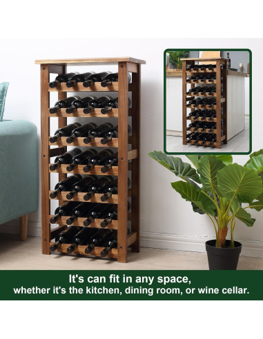 Estante de Vino Everous 7 Niveles para 28 Botellas