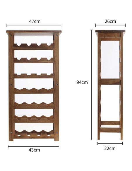 Estante de Vino Everous 7 Niveles para 28 Botellas