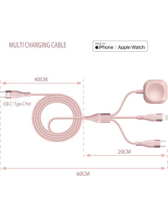 Cable de Carga 3 en 1 Xnewcable USB C para iPhone y iWatch 2
