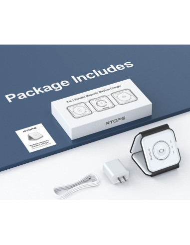 Cargador Inalámbrico 3 en 1 RTOPS Carga Rápida para Apple