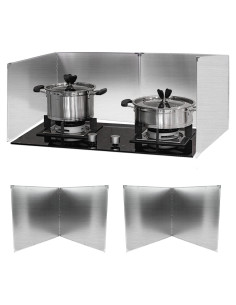 Protector Salpicaduras Acero Inoxidable Amundo 40x40 cm 2 Piezas