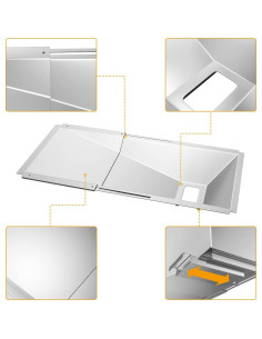 Bandeja de grasa ajustable BBQ-PLUS 59.94-85.09 cm para parrilla 2