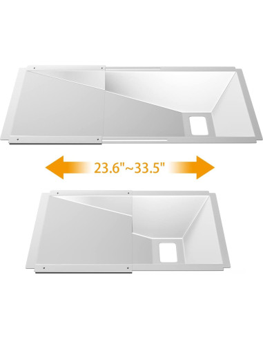 Bandeja de grasa ajustable BBQ-PLUS 59.94-85.09 cm para parrilla