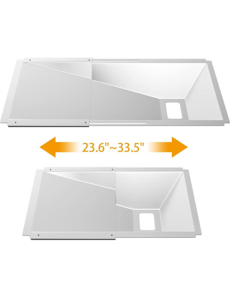 Bandeja de grasa ajustable BBQ-PLUS 59.94-85.09 cm para parrilla