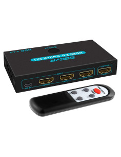 Interruptor HDMI SGEYR 3 Puertos 4K con Control Remoto