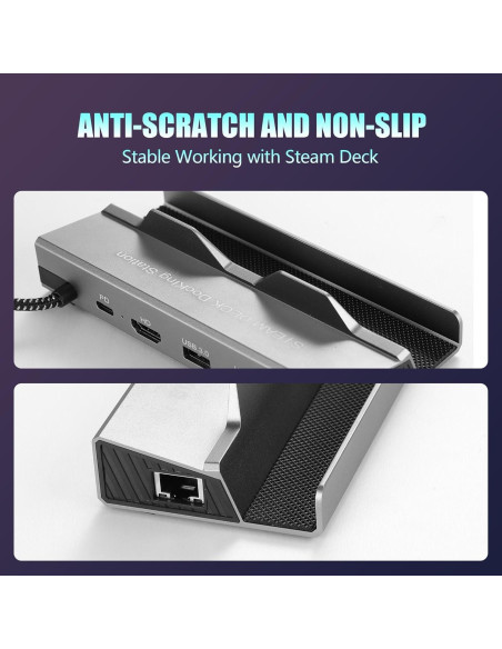 Dock 6 en 1 para Steam Deck ROG Ally HDMI 4K Ethernet USB