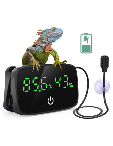 Termómetro e Higrómetro Digital PAIZOO para Reptiles 2-en-1