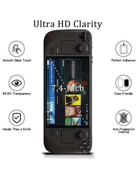 MAYtobe Protector de Pantalla para Steam Deck Oled 7" Vidrio Templado