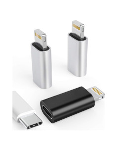 Adaptador USB C hembra a Lightning macho 3Pack para iPhone