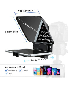 Desview T3 Teleprompter 8" HD para iPad y Smartphone 2