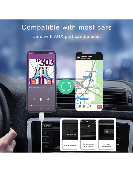 Cable AUX Apple MFi Lightning a 3,5 mm 1,01 m Blanco