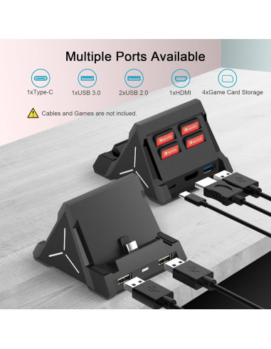Dock para Nintendo Switch ID CHINSION 4K HDMI Type-C USB