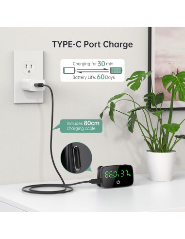 Termómetro e Higrómetro Digital PAIZOO para Reptiles 2-en-1