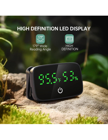 Termómetro e Higrómetro Digital PAIZOO para Reptiles 2-en-1