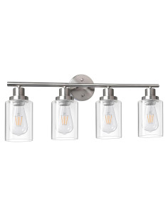 Aplique de Pared Unicozin 4 Luz Níquel Mate para Baño