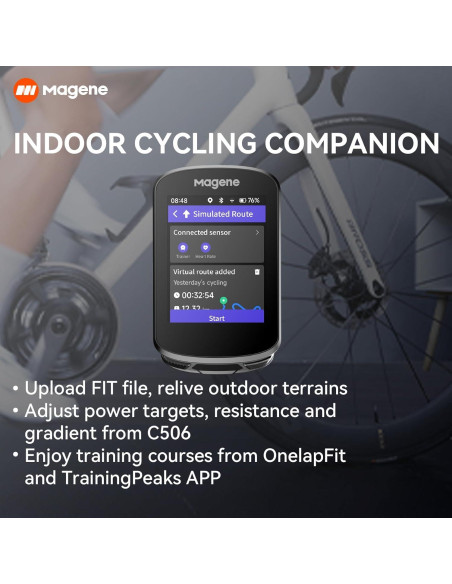 Magene C506 Computadora GPS Ciclismo 2.4" Pantalla Táctil