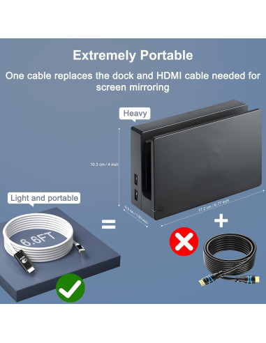 Dock portátil Gmeaou para Nintendo Switch y Steam Deck