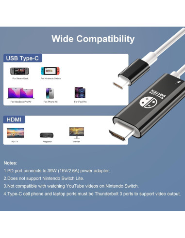 Dock portátil Gmeaou para Nintendo Switch y Steam Deck
