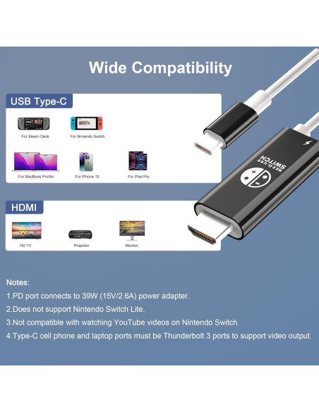 Dock portátil Gmeaou para Nintendo Switch y Steam Deck
