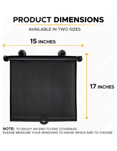 EcoNour Protector Solar Auto Retráctil 2 Paquete 38x43cm 2