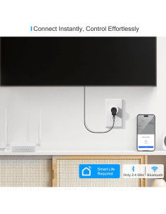 Enchufe Inteligente EIGHTREE WiFi 4 Paquetes Control Remoto 2