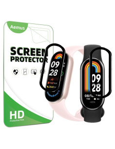 Protector de Pantalla Curvado 3D para Xiaomi Smart Band 9 - 3 Pzas