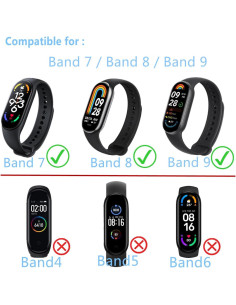 Protector de Pantalla Curvado 3D para Xiaomi Smart Band 9 - 3 Pzas 2