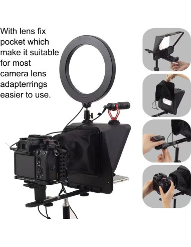 Teleprompter Inmei Portátil para Smartphone y DSLR 20.2x14.5cm