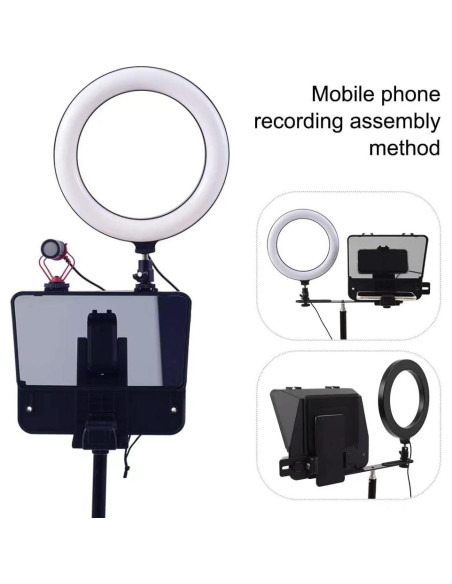 Teleprompter Inmei Portátil para Smartphone y DSLR 20.2x14.5cm
