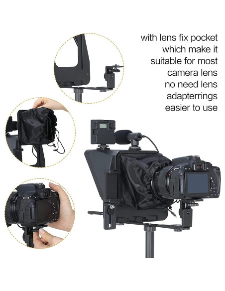 Teleprompter Inmei Portátil para Smartphone y DSLR 20.2x14.5cm