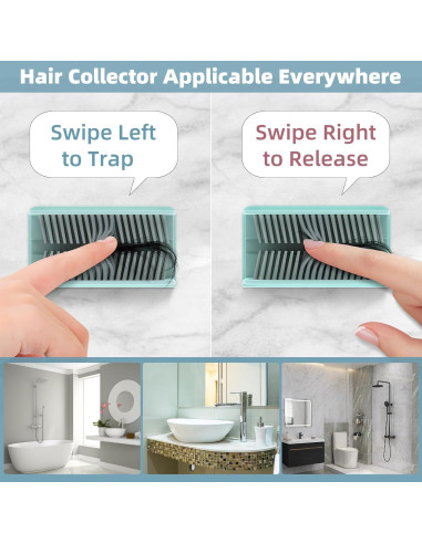 Captador de Cabello KOVSPO LQ-1 Silicona Reutilizable Azul