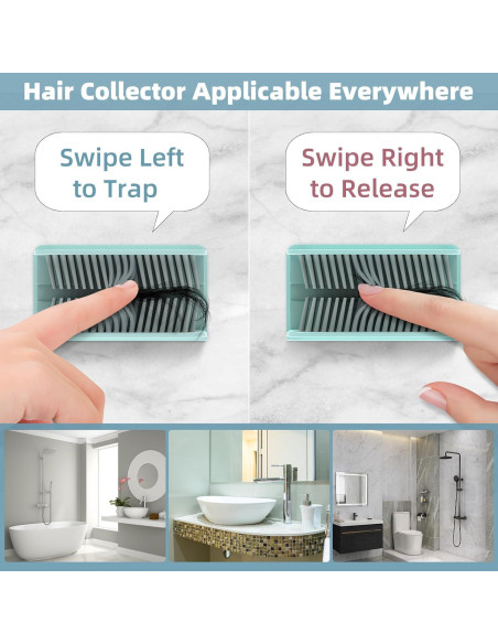 Captador de Cabello KOVSPO LQ-1 Silicona Reutilizable Azul