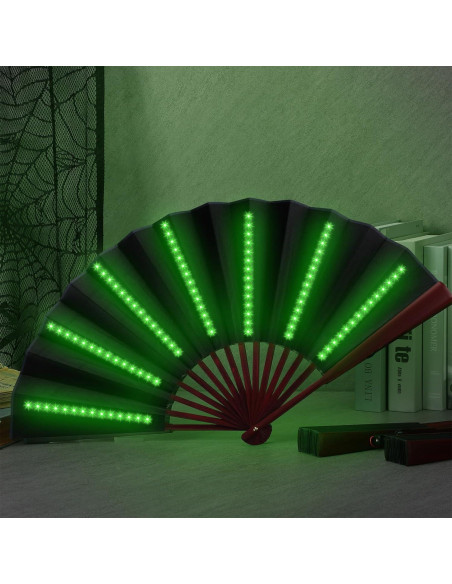 Abanico Plegable LED Roowest 6 Pcs 60 cm Colores Brillantes