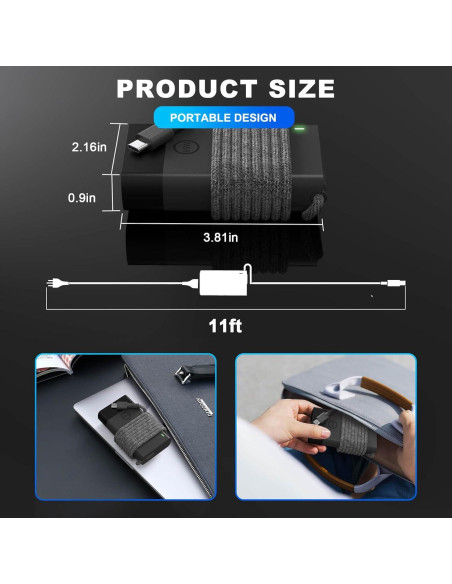 Cargador USB C 65W para HP Spectre, Envy, EliteBook