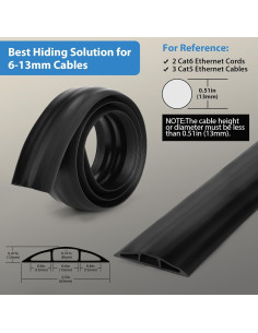 Cubierta de Cable de Piso LZEOY 121.92 cm Marrón Antideslizante 2