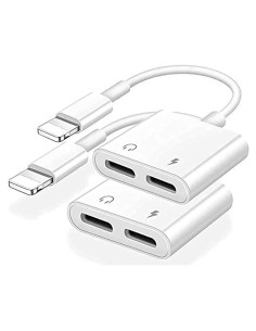 Adaptador Lightning Dual DESOFICON para iPhone - Carga y Audio