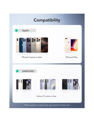 Anillo Magnético MagSafe ESR 2 Paquete Carga Inalámbrica