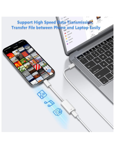 Adaptador Audio USB C a Lightning LecLooc para iPhone 16/15