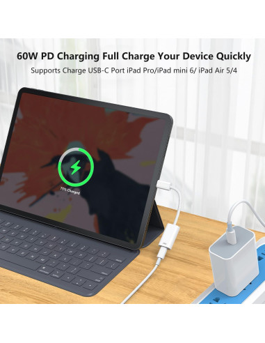 Adaptador Audio USB C a Lightning LecLooc para iPhone 16/15